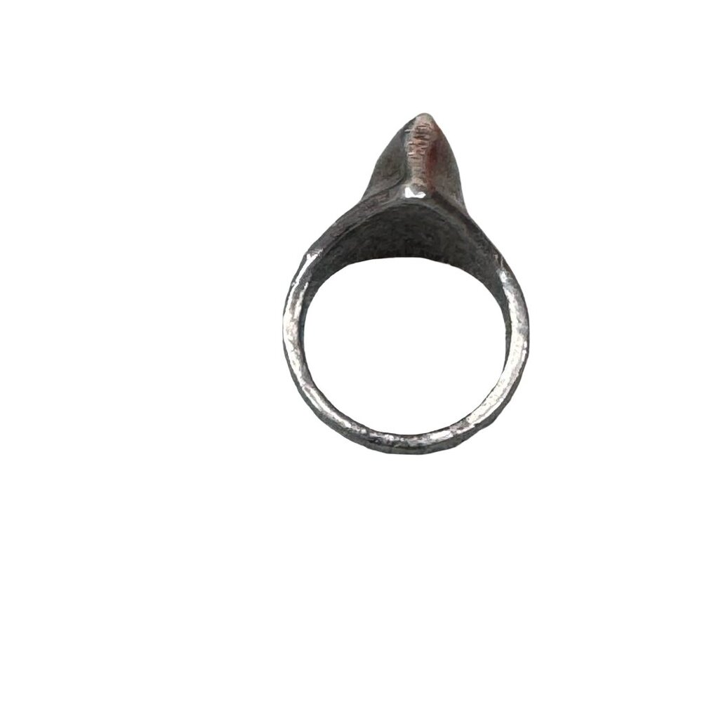 Vintage Solid Silver Statement Ring Size 5 Geomet… - image 4